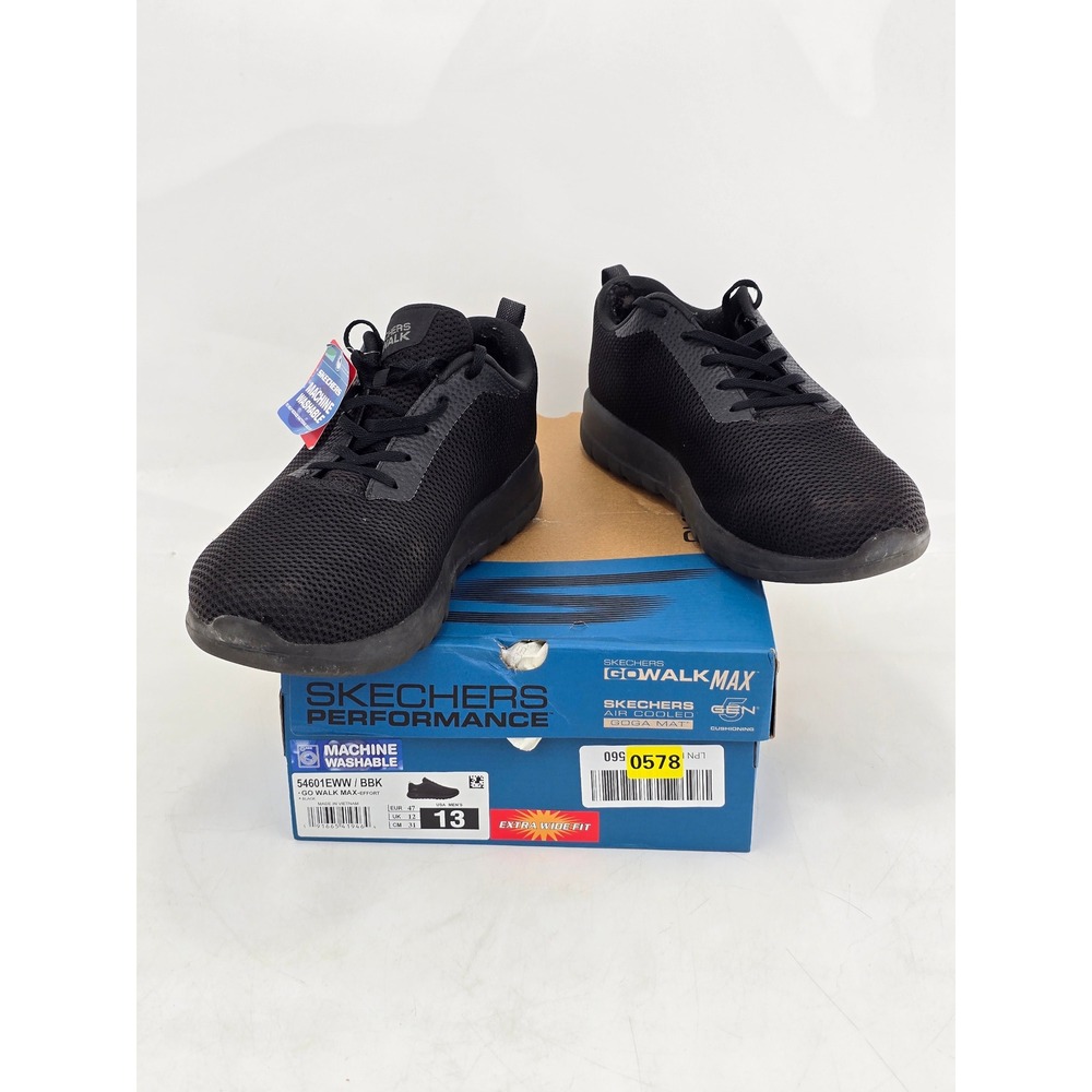 Skechers Go Walk Max-Effort Mens 13 Black Extra Wide Fit Sneaker - Good